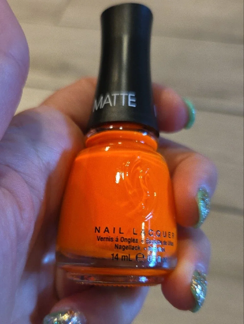 China Glaze Orange Knockout Neon Orange Matte Nail Polish